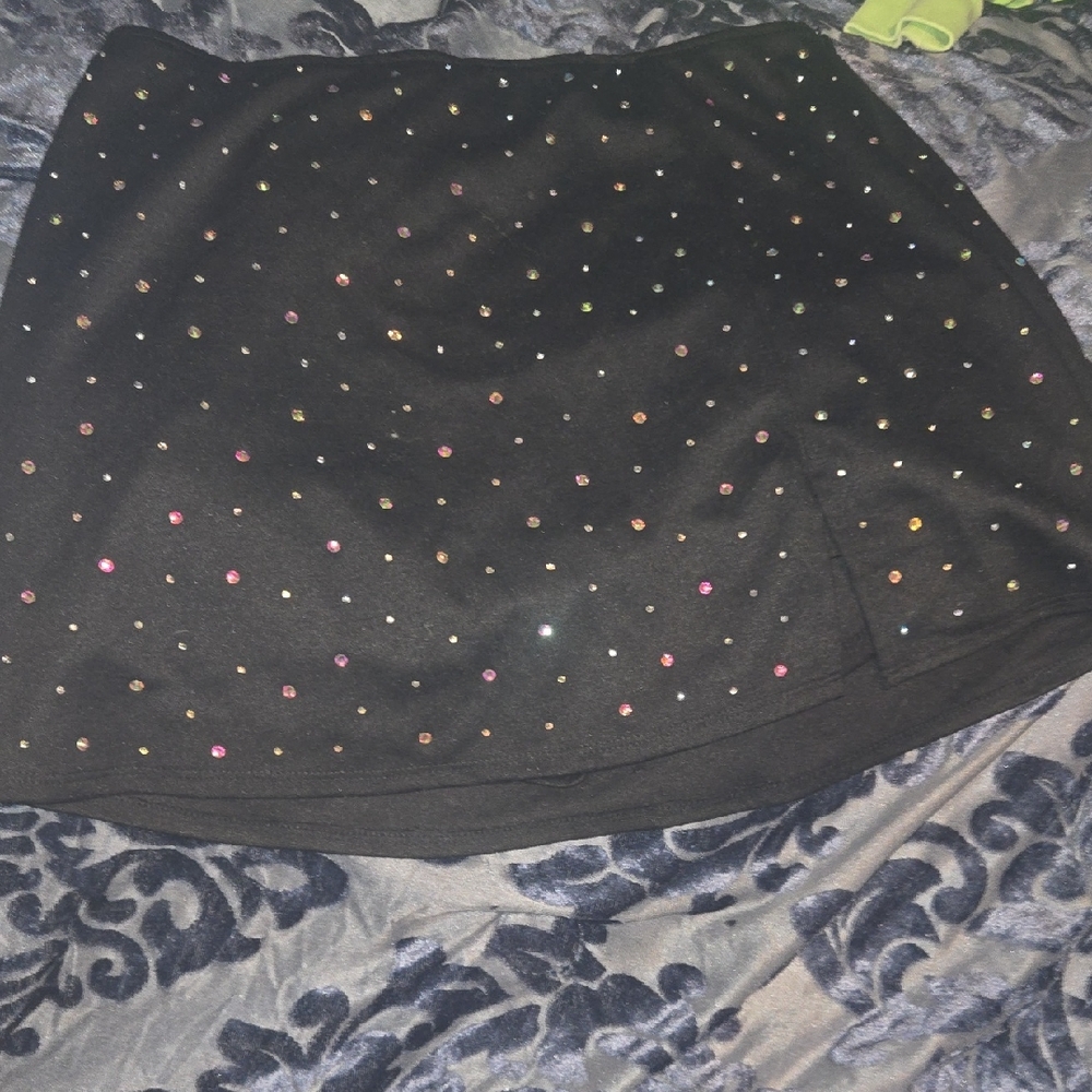 Elegant Black Studded Skirt